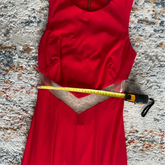 Betsy and Adam Red Sleeveless Maxi Dress, Size 2 - Picture 11 of 14